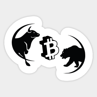 Bull Market vs Bear Market Bitcoin Sticker